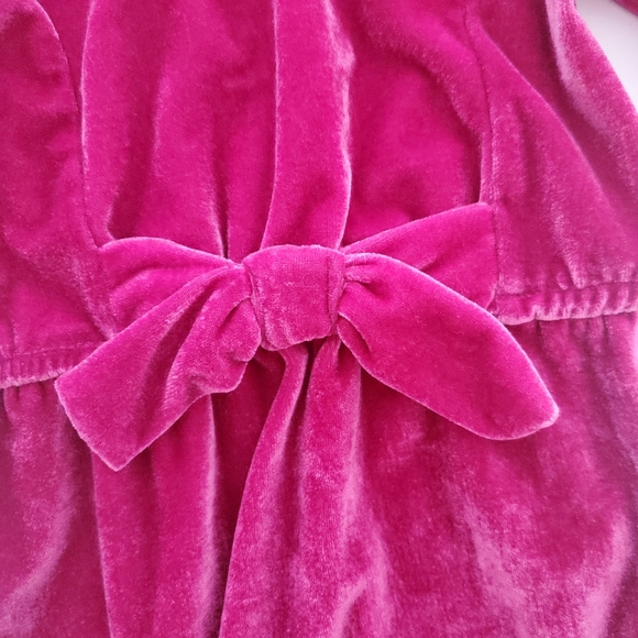 3/$25 Carters pink velvet romper - Picture 4 of 4